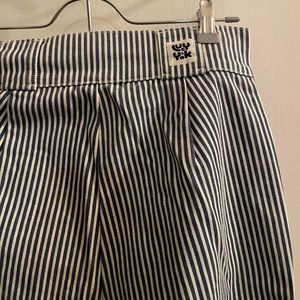 Lucy & Yak Blue and White Striped Trousers
